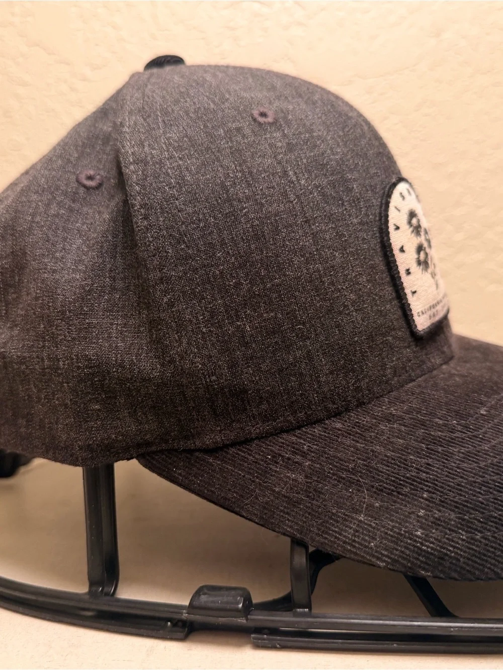 Travis Mathew Dark Gray Floral Patch Baseball Cap